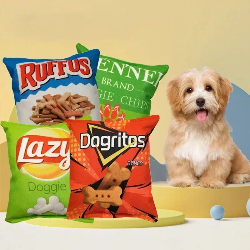 Food Snacks Chips - حقيبة رقاقة البطاطس ألعاب الكلاب المضحكة