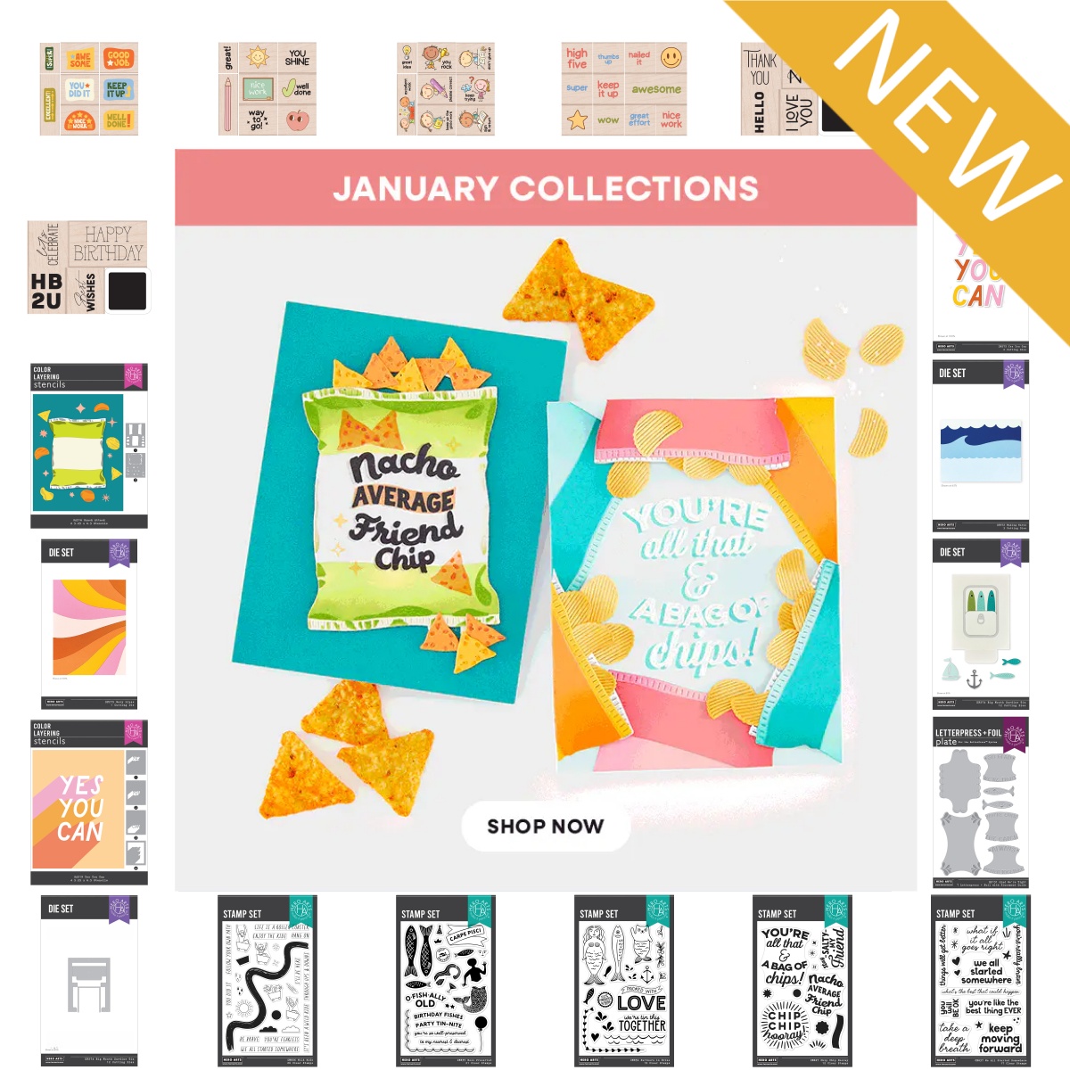 Food Stamps Snacks - قوالب قطع معدنية بتصميم خطوط متموجة