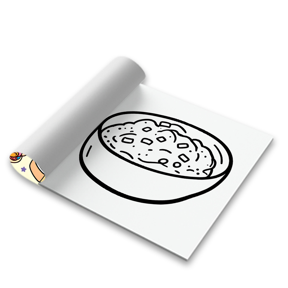 Food And Snacks Coloring Book Bold And Easy - كتاب تلوين سهل وجميل بتصميمات طعام