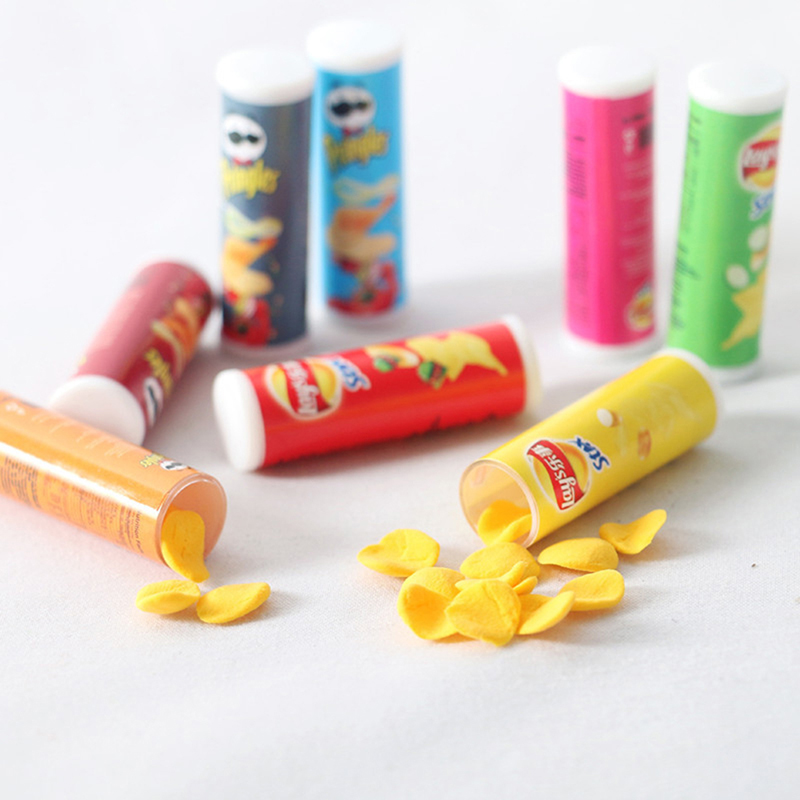مجموعة من 4 قطع مصغرة بمقياس 1 - مراجعة Food Snacks Chips وسعره