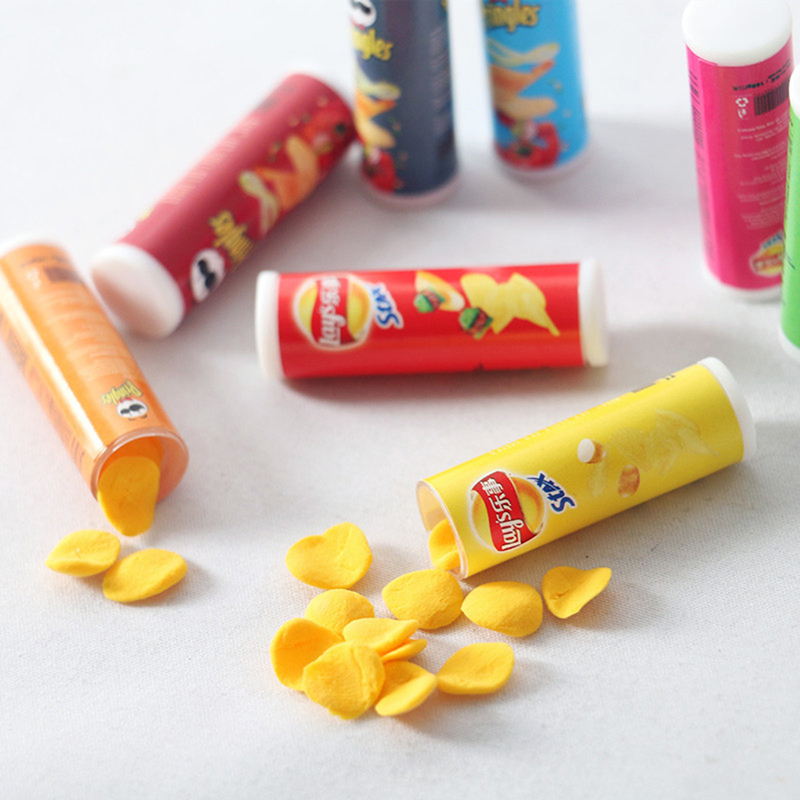 مجموعة من 4 قطع مصغرة بمقياس 1 - مراجعة Food Snacks Chips وسعره