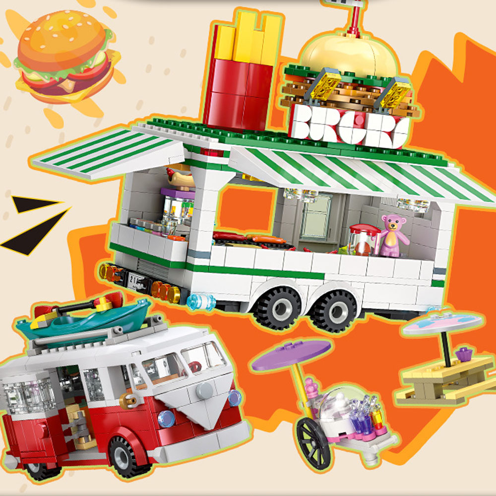 مكعبات بناء إبداعية على شكل شا - مراجعة Food Snacks To Eat وسعره