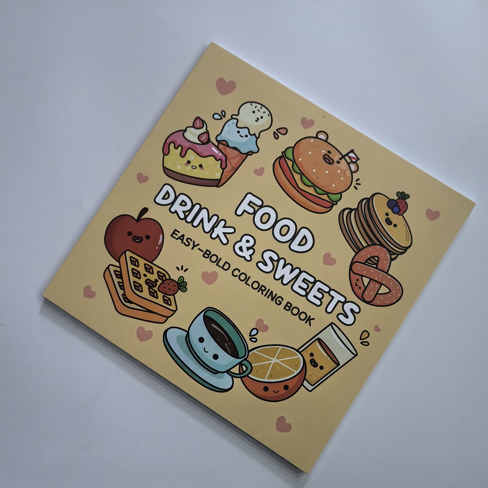 كتاب تلوين سهل الجريء للمشروبا - مراجعة Food And Snacks Coloring Book Bold And Easy وسعره