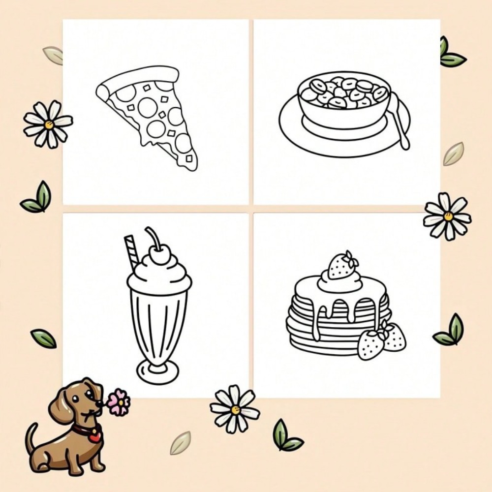 كتاب تلوين الطعام والوجبات الخ - مراجعة Food And Snacks Coloring Book Bold And Easy وسعره